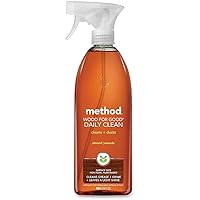 Daily Wood Cleaner, Almond, Plant-Based Formula That Cleans Shelves, Tables and Other Wooden Surfaces While Removing Dust & Grime, 28 oz Spray Bottles, (Pack of 1)