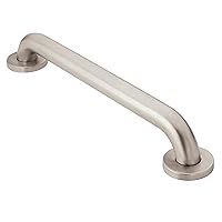 Moen Polished Stainless Bathroom Safety 24-Inch Shower Grab Bar with Concealed Screws for Handicapped or Elderly, R8924