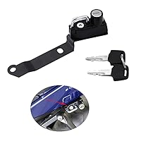 Motorcycle Helmet Lock Anti-Theft for YZF-R25 up-2019 YZF-R3 MT-25 MT-03 up-2020 -Black