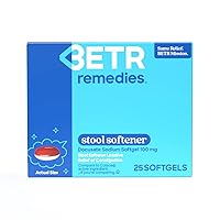 BETR REMEDIES Stool Softener - Docusate Sodium 100mg Constipation Relief - Gentle, Stimulant-Free Laxative for Constipation - 25 Stool Softener Softgels