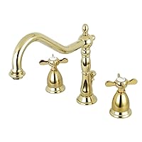 Kingston Brass KS1992BEX Essex Widespread Bathroom Faucet, Polished Brass