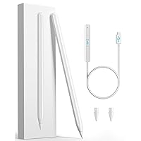 iPad Pencil 2nd Generation with Magnetic Wireless Charging,With Apple Pencil Magnetic Charger,Compatible with iPad 6/7/8/9/10,iPad Pro 11 in 1/2/3/4,iPad Pro 12.9 in 3-6th,iPad Air,iPad Mini
