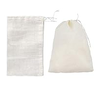 10Pcs Large Cotton Muslin Bags Reusable Coffee Tea Brew Bags Soup Gravy Broth Stew Bags Medicine Residue Slag Bag Drawstring Bags（7.8'' x 11.8''）