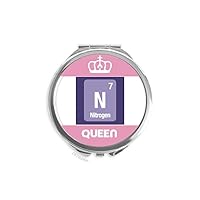 N Nitrogen Chemical Element Science Mini Double-sided Portable Makeup Mirror Queen