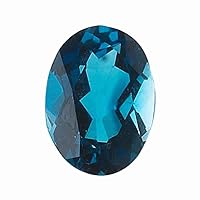 0.40 Cts of 6x4 mm Oval AAA Loose London Blue Topaz (1 pcs) Gemstone