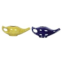 Leak Proof Durable Porcelain Ceramic Crackle Yellow and Blue Neti Pot Hold 230 Ml Water Comfortable Grip Microwave and Dishwasher Safe eco Friendly Natural Treatment for Sinus