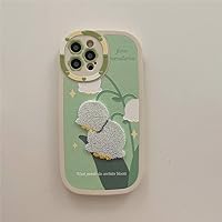 Cute Embroidery Flower Phone Case for iPhone 13 12 11 Pro Max XR X XS Max 12pro Matte Leather Back Cover Soft Silicone Fundas,YY1002,1,for,iPhone13ProMax