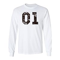 Dukes Movie Car Number 01 Distressed Retro Style Long Sleeve T-Shirt