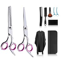 Household Hair Scissors,Household Hairdressing Scissors Set Flat Scissors Hair Scissors Professional Thinning Hair Cutting Tool Bangs Artifact