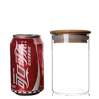 600ML 85mm X120mm Bamboo Cork Glass Storage Jar Sealed Glass Tea Pot Green Landscape Ecological Glass Bottle