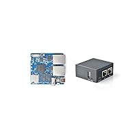 NanoPi R2C Plus Open Source Mini WiFi Router with Dual-Gbps Ethernet Ports 1GB DDR4 RAM Based in RK3328 Soc for IOT NAS Smart Home Gateway Support Docker OpenWrt Ubuntu-Core (with CNC Metal Case)