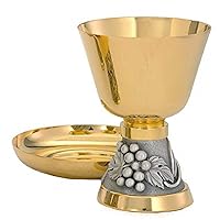 Autom Grapes Chalice and Bowl Paten Set
