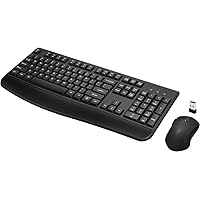 Wireless Keyboard and Mouse Combo - Black/Blue/Red