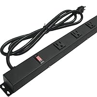 2 ft 6 Outlet Metal Power Strip, 20661