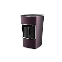Coffee Machine, Grundig Automatic Turkish Coffee Maker Machine Red Purple Gold Arcelik BY PPLL (Color : Gold)