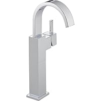Delta Faucet Vero Vessel Sink Faucet, Single Hole Bathroom Faucet, Single Handle Bathroom Faucet Chrome, Bathroom Sink Faucet, Chrome 753LF