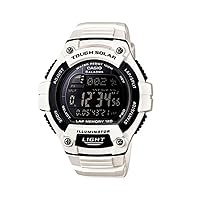 Casio W-S220C-7BV Men's White Resin Band 120 Lap Memory Countdown Timer Watch
