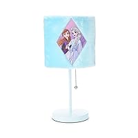 Idea Nuova Disney Frozen 2 Anna and Elsa Plush Shade Table Lamp, Blue