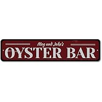 Oyster Bar Sign, Seafood Restaurant Name Sign, Custom Beach House Sign, Beach House Aluminum Decor - 6