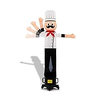 LookOurWay Air Wavers Inflatable Tube Man Set - 6ft Chef Air Waver with Air Dancer Blower - Inflatable Advertising Tube Guy with Flapping Waving Arm - Restaurant and Food Truck - Outdoor Business Sign