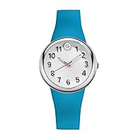 Philip Stein Analog Display Wrist Japanese Quartz Colors Small Smart Watch Blue Leather Band Pin Buckle with White Dial Natural Frequency Technology Provides More Energy - Model F36S-SW-TQ