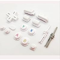 15 PCS Replacement L R ZR ZL Buttons ABXY Buttons Home Button Start Button Power Select Button D Pad Set for New 3DS XL New 3DS LL Console White