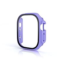 TONECY Hard PC Case + Screen Protector for Apple Watch 8 Ultra 49mm Frame Bumper for iWatch Series 8 Cases Accessories (Color : Purple, Size : Ultra 49mm)