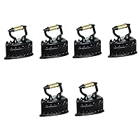 6 Pcs Doll House Iron Vintage Sewing Machine Fairy Doll Home Life Scene Miniature Ornament Vintage Decor Mini Sewing Iron Ornament Dollhouse Figurines Alloy Household Decorations