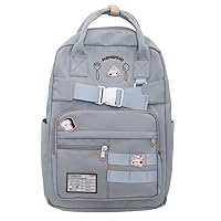 Cute Backpack for Women, Kawaii Y2K Bag with Cute Pendant Harajuku Hiking Travel Aesthetic Rusksack (blue)