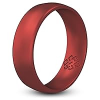Knot Theory Breathable Silicone Wedding Rings for Men & Women | Black Rose Gold Silver Blue Red Rubber Wedding Bands for Him & Her | Anniversary Gift Size 4, 5, 6, 7, 8, 9, 10, 11, 12, 13, 14, 15, 16