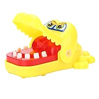 Crocodile Tooth Toy Game, 3 Colors Chew Finger Dentist Game Parent-Child Interactive Game Toy Children's Day Birthday Gift (Yellow)