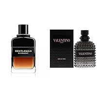 Givenchy Gentleman Reserve Privee for Men Eau de Parfum Spray, 3.3 Ounce & Valentino Uomo Born In Roma EDT Spray Men 3.4 oz Fragrance Bundle