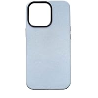 for iPhone 13 (2021) 6.1 Inch Case, Genuine Leather Phone Back Cover with Microfiber Lining [Magnetic Wireless Charging] Blue