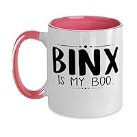 Brinx is My Boo Mug 11oz Pink, Brinx is My Boo Tea and Coffee Mug Cup, Unique Funny Brinx is My Boo Inspiring Coloured Present Mugs