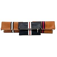 Toni Fold-Over Clutch Bags For Women - Braided And Removable Strap - Shoulder Bag - Satchel