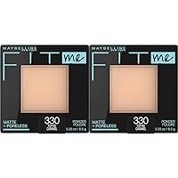 Maybelline Fit Me Matte + Poreless Pressed Face Powder Makeup, Toffee, 1 Count (Pack of 2)