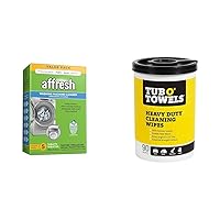Affresh Washing Machine Cleaner, Cleans Front Load and Top Load Washers, Including HE, 5 Tablets & Tub O Towels TW90 Heavy-Duty 10