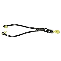 Timber Tuff Heavy Duty 28 Inch Spring Loaded Steel Skidding Tongs with 360 Degree Swivel Hook for Logging and Woodworking, Black/Green