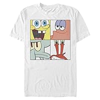 Nickelodeon Big & Tall Spongebob Squarepants 4 Square Close Men's Tops Short Sleeve Tee Shirt