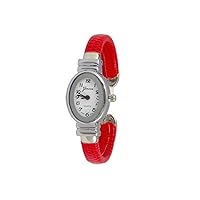Red Watch Leather Bangle Slim Cuff Designer Classy Fashion Fashion Geneva