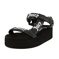 Juicy Couture Platform Sandals Open Toe Ankle Strap Flatform Wedge Casual Sandal