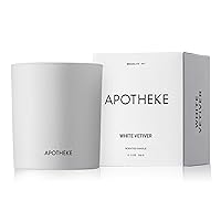 Apotheke Luxury Scented Candles for Home, White Vetiver - Aromatherapy Jar Candle with Soy Wax Blend