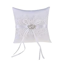 Lace Wedding Pillow Cushion Bearer for Beach Wedding Pillow Pillow Embroidered Bearer
