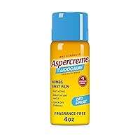 Aspercreme Max Strength Lidocaine Pain Relief Dry Spray 4 oz. Odor Free