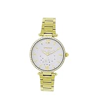 Croton RT-175L-B Women's Watch, Gold, Dial Color - White, Rhinestone Watch