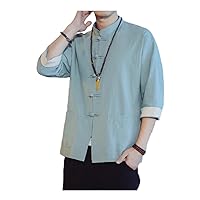 Colour Blocking Shirt Contemporary Twist On Men's Chinese Style Tops