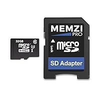 PRO 32GB Class 10 90MB/s Micro SDHC Memory Card with SD Adapter for Garmin Nuvi 30, 40, 50 or 60 Series Sat Nav's