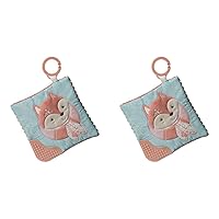 Mary Meyer Crinkle Teether Toy with Baby Paper and Squeaker, 6 x 6-Inches, Sweet n Sassy Fox (Pack of 2)