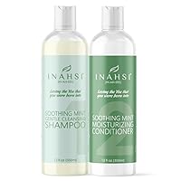 Shampoo and Conditioner Collection | Gentle Cleansing Shampoo & Soothing Mint Conditioner | Hair Products for Naturally Curly Hair | Made in the USA