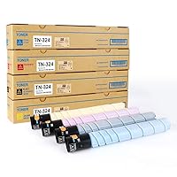 Compatible Konica Minolta TN324 Complete Toner Cartridge Set CMYK Bizhub C258 Bizhub C308 Bizhub C368